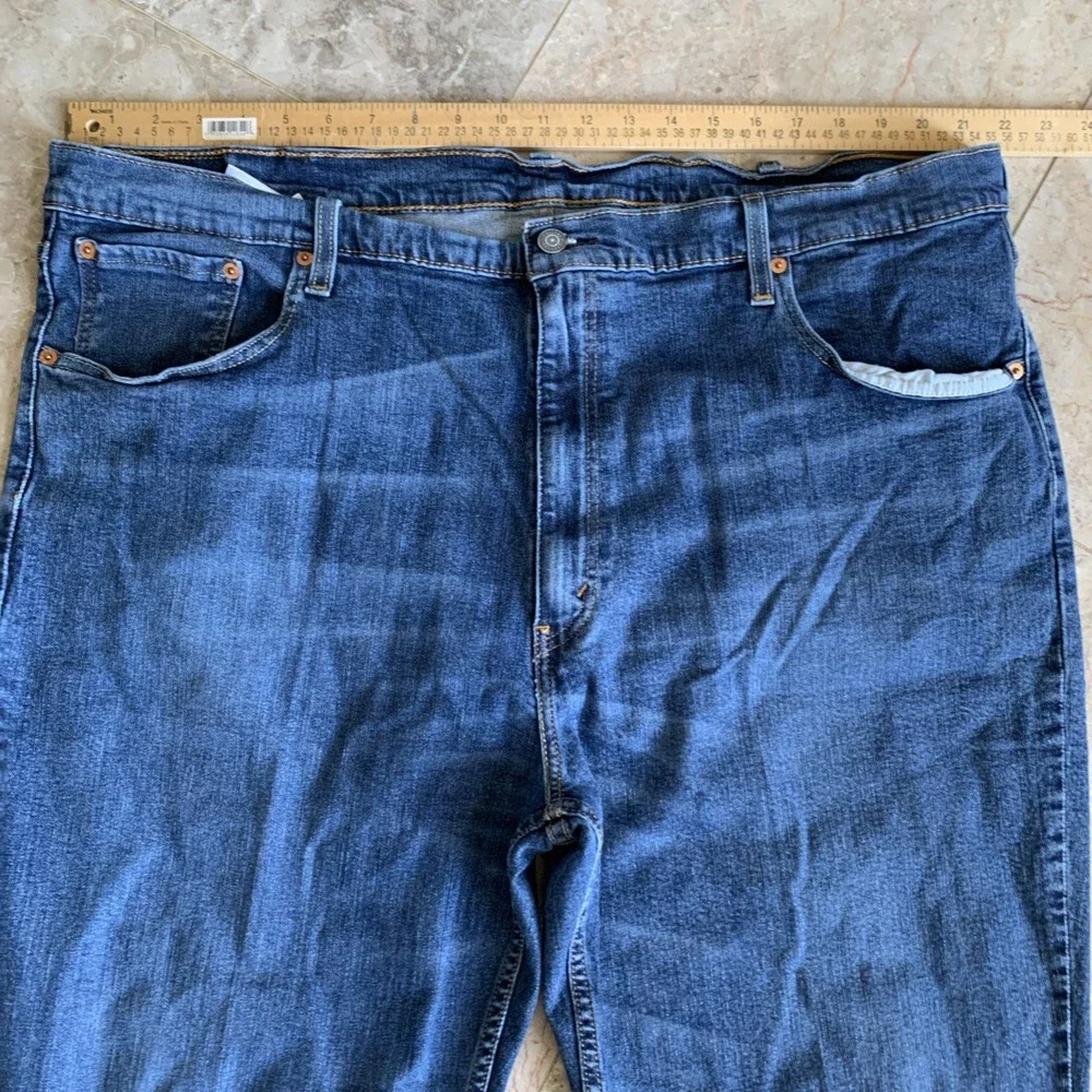 Levis 559 Mens Jeans Blue Size 46x30 Straight Stretch Denim Cotton Blend